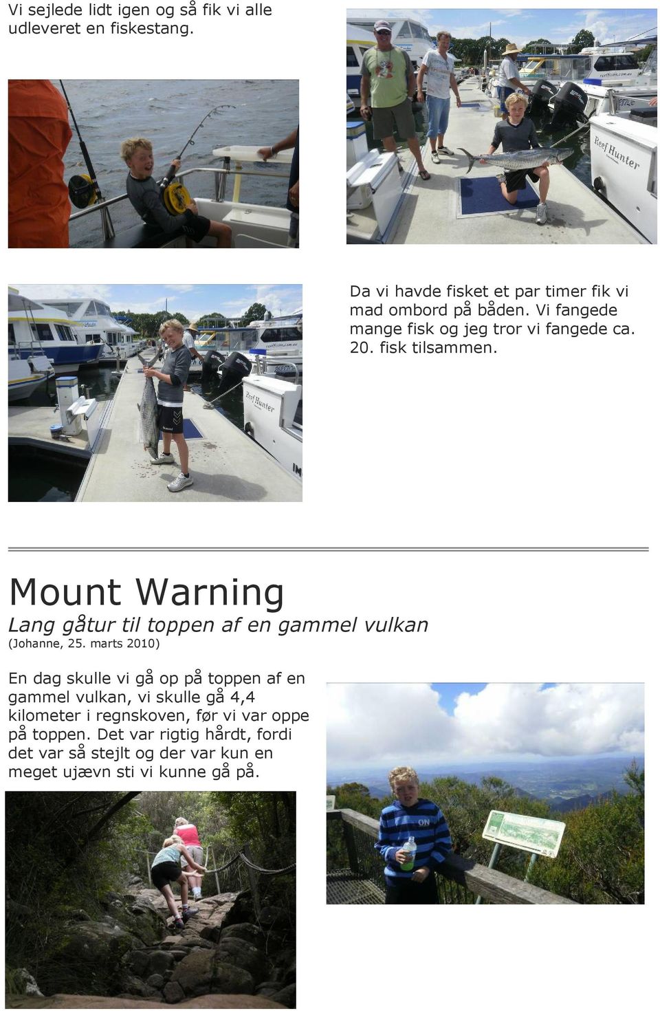Mount Warning Lang gåtur til toppen af en gammel vulkan (Johanne, 25.