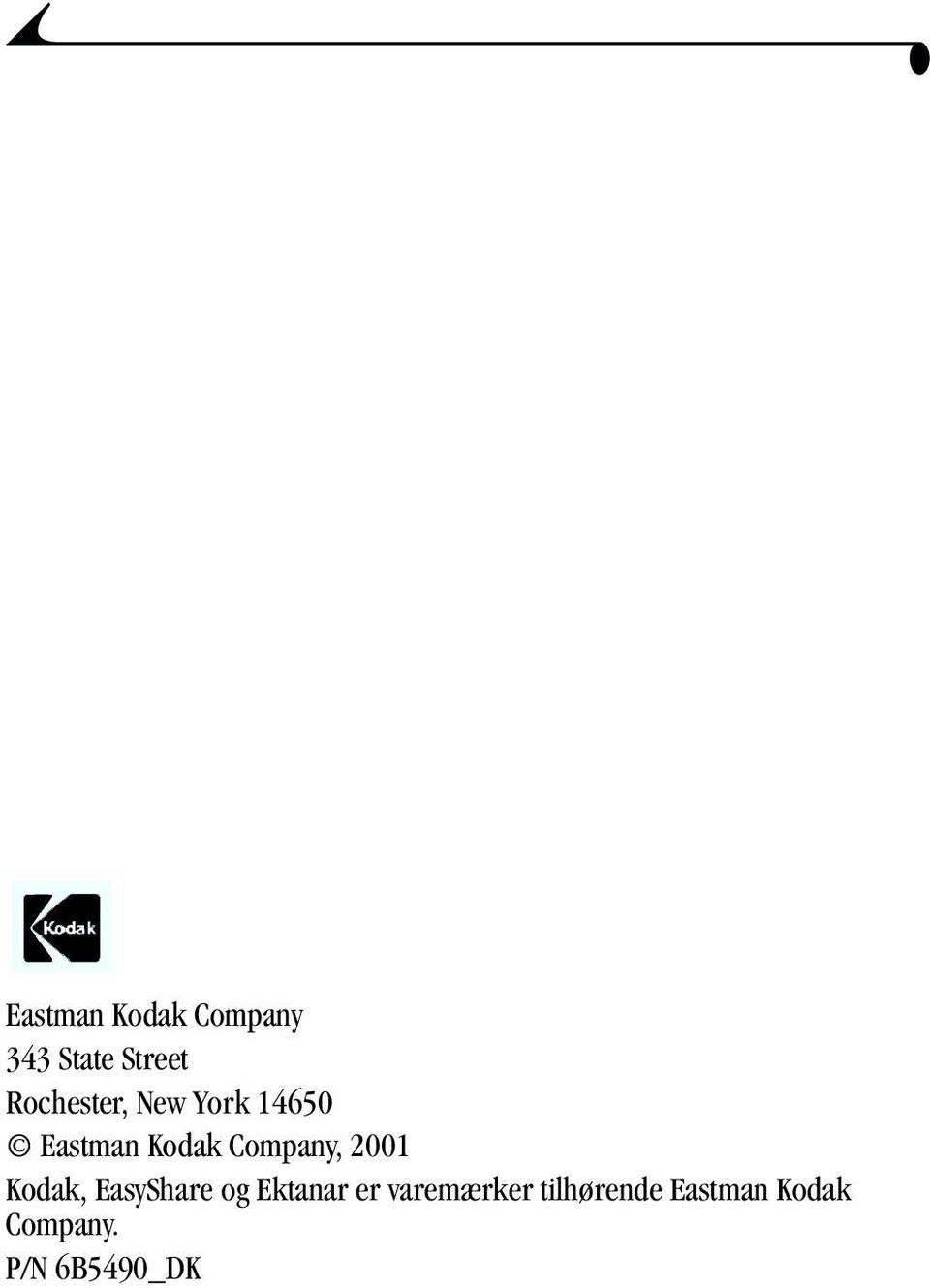 Company, 2001 Kodak, EasyShare og Ektanar er