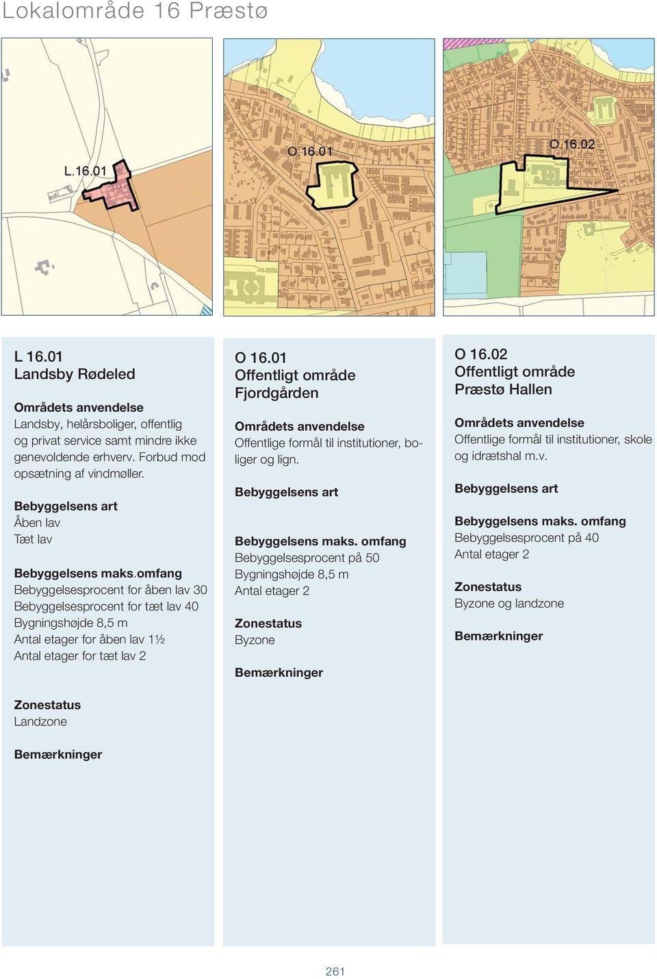 lav 2 Landzone O 16.01 Offentligt område Fjordgården Offentlige formål til institutioner, boliger og lign.
