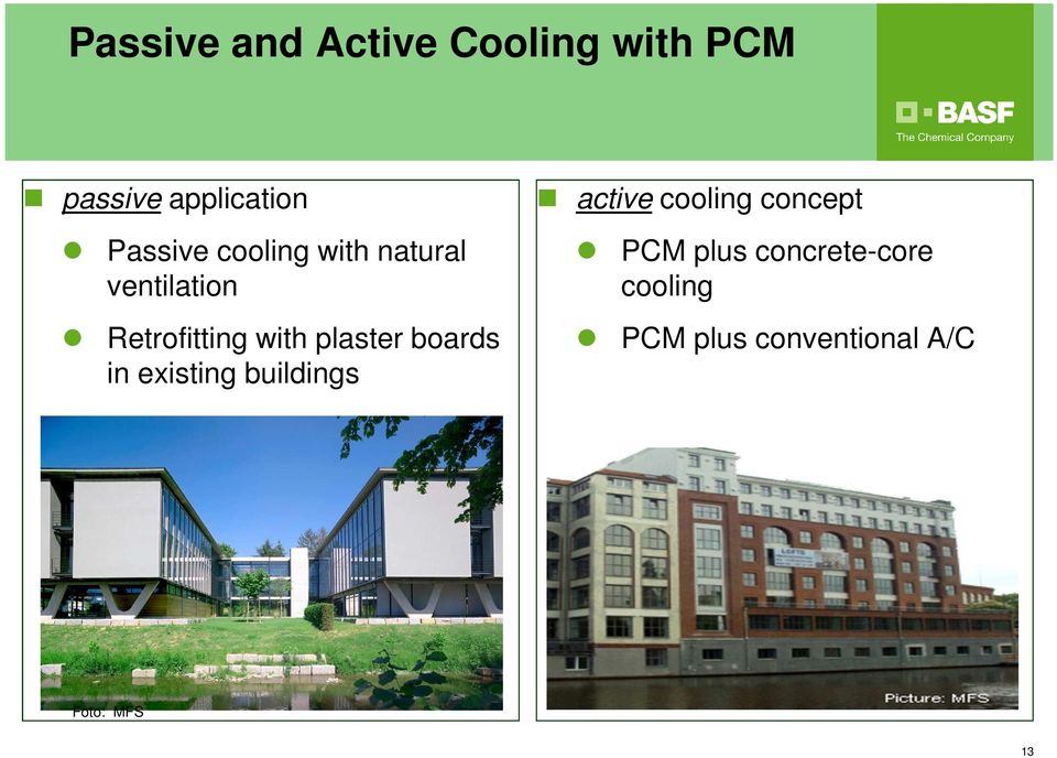 plaster boards in existing buildings active cooling concept