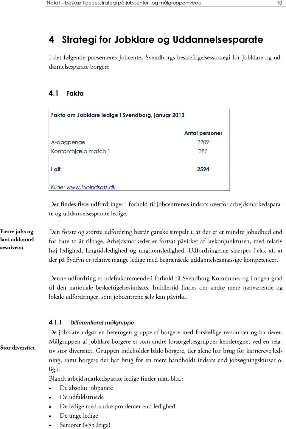 1 Fakta Fakta om Jobklare ledige i Svendborg, januar 2013 Antal personer