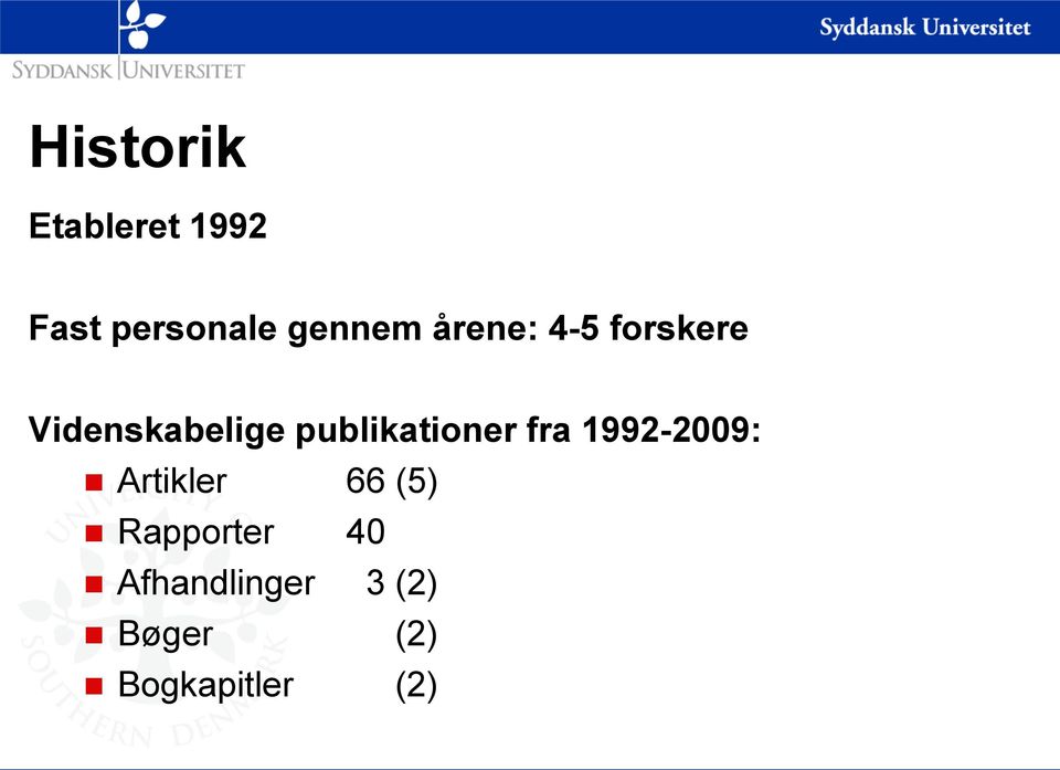 publikationer fra 1992-2009: Artikler 66 (5)
