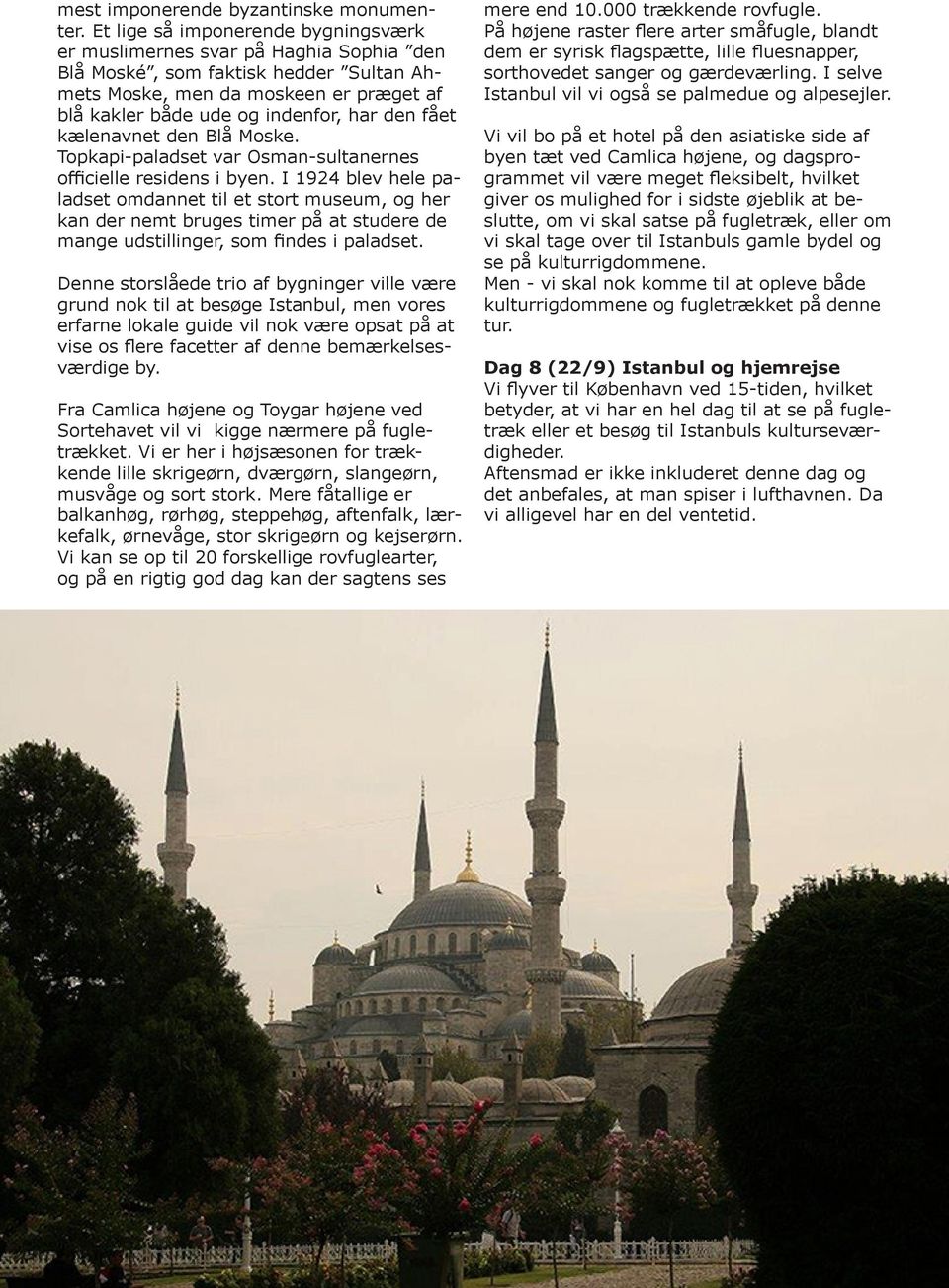 fået kælenavnet den Blå Moske. Topkapi-paladset var Osman-sultanernes officielle residens i byen.