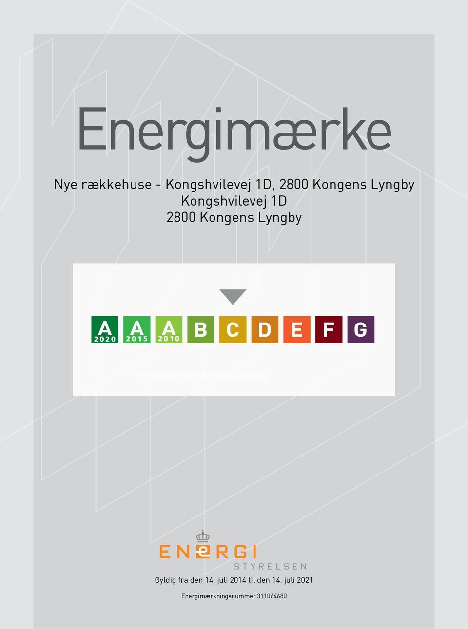 Energistyrelsens Energimærkning Gyldig fra den 14.