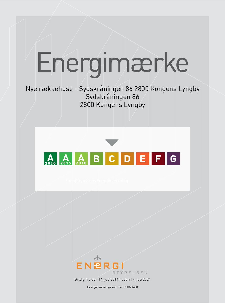 Energistyrelsens Energimærkning Gyldig fra den 14.