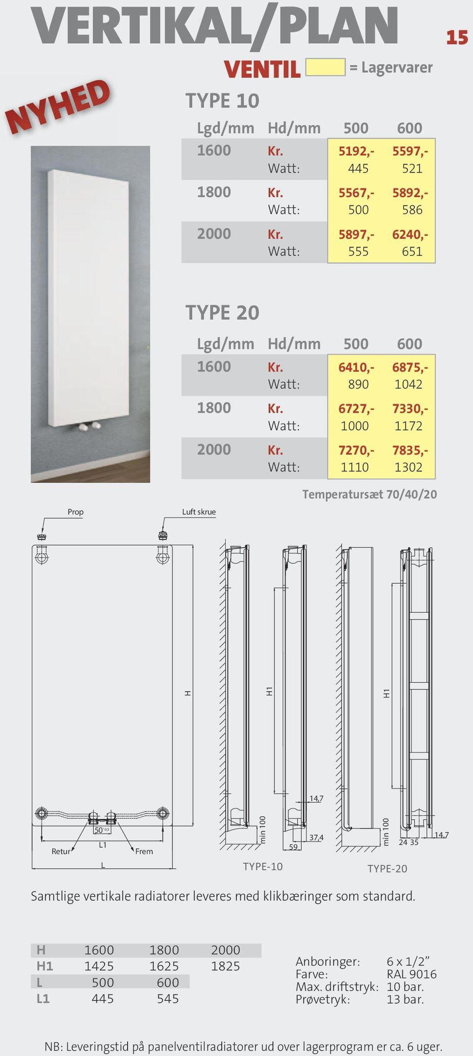 limited space. They can also be mounted in Schools, Hospitals and Nurseries in safe and comfort.copa Flat Surface Vertical Panel Radiators are only produced in 4 connections.