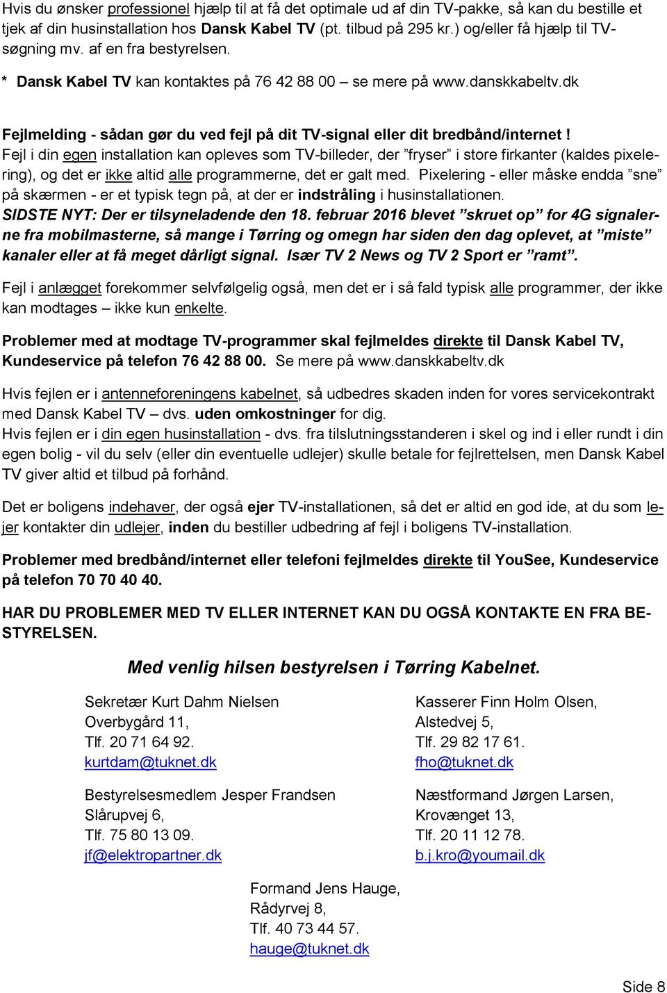 Tørring Kabelnet. Nyhedsbrev PDF Free Download
