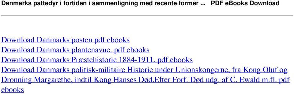 pdf ebooks Download Danmarks Præstehistorie 1884-1911.