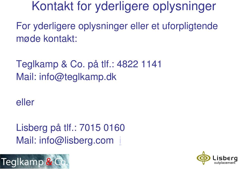 Teglkamp & Co. på tlf.