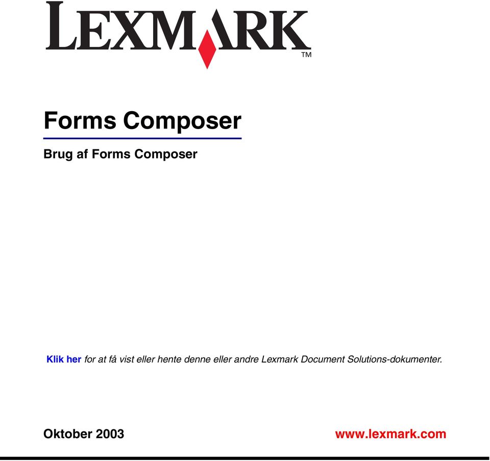 denne eller andre Lexmark Document