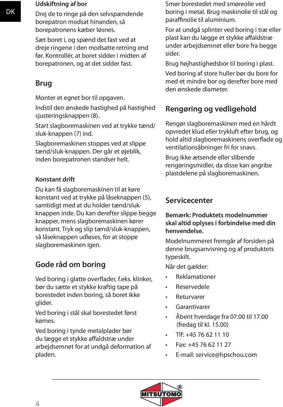 Model Brugsanvisning Bruksanvisning - PDF Free Download