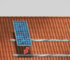 På Billede 28 bæres montageskinnerne af en tagkrog designet til et tegltag. 12.4.2 Dimensionering 12.4.2.1 Indledning En dimensionering indledes med at bestemme de belastninger der kan forekomme på solcelleanlægget.