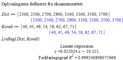 Opgave 4.010 Der er givet en model (logistisk vækst) over et egetræ. Modellen er 2200 f(x) = 1 + 200 e 0.10 (x 25) a) Man ønsker at bestemme træets alder. 2200 f(70) = = 682.848 1 + 200 e 0.