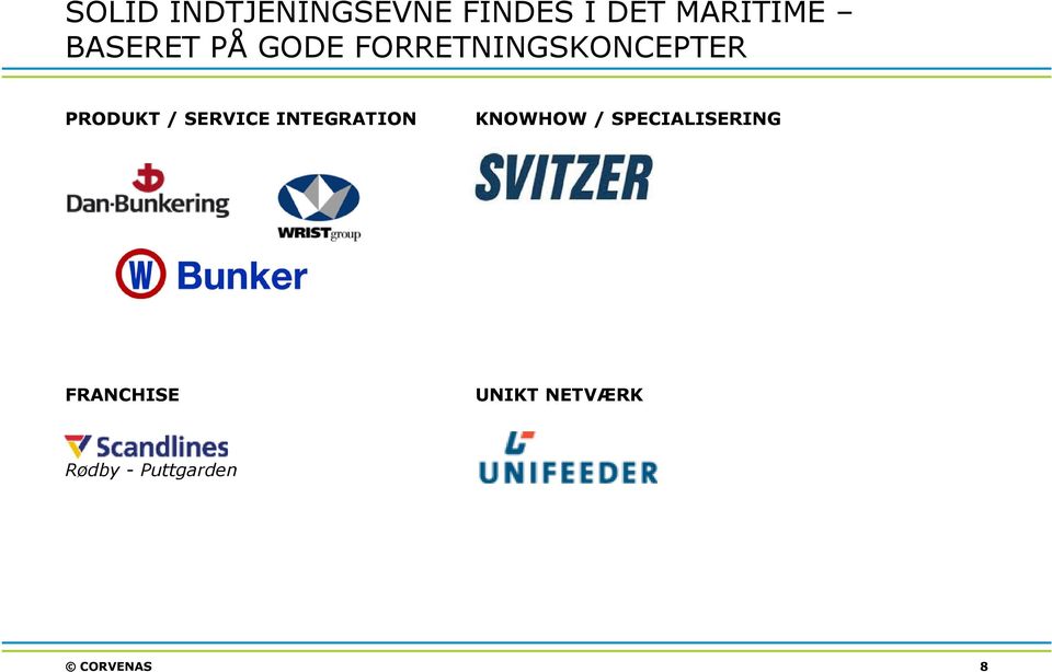 SERVICE INTEGRATION KNOWHOW / SPECIALISERING