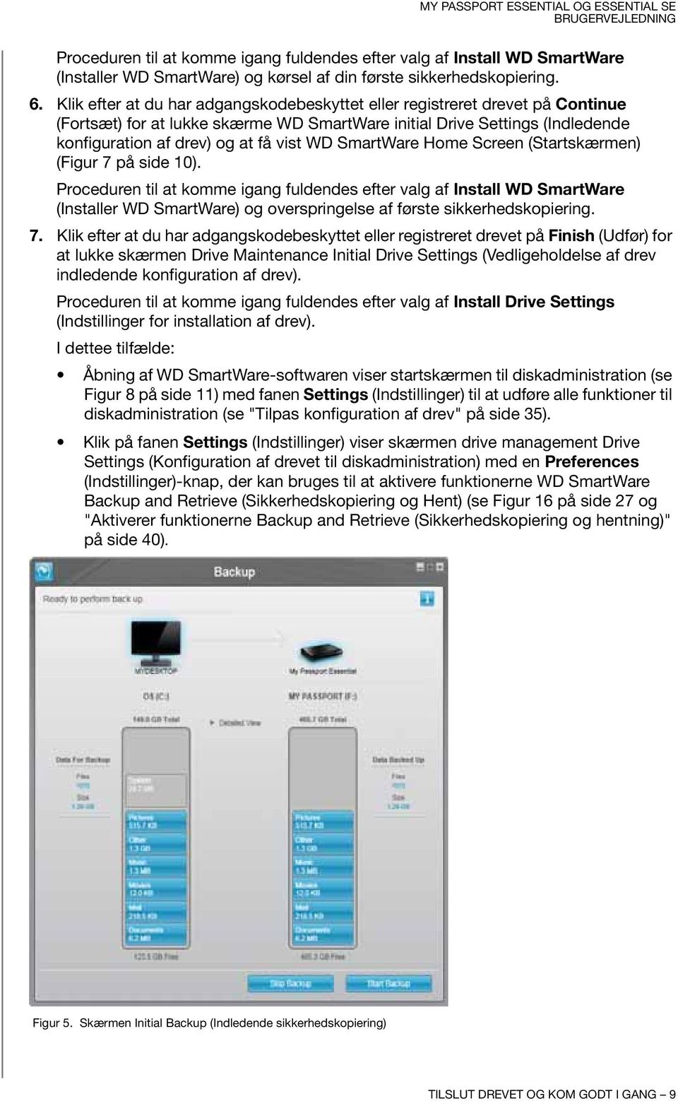 SmartWare Home Screen (Startskærmen) (Figur 7 på side 10).