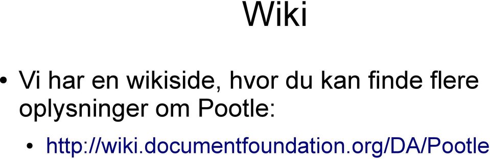 oplysninger om Pootle: