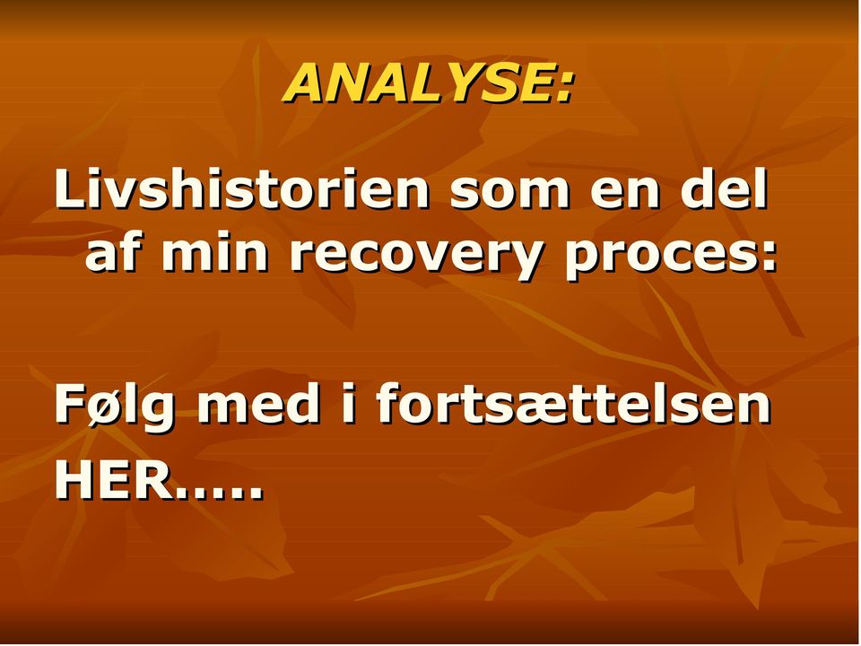 del af min recovery