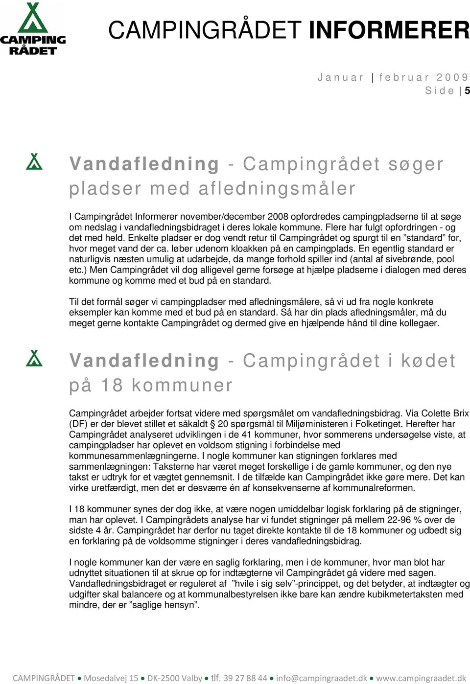 CAMPINGRÅDET INFORMERER - PDF Gratis download