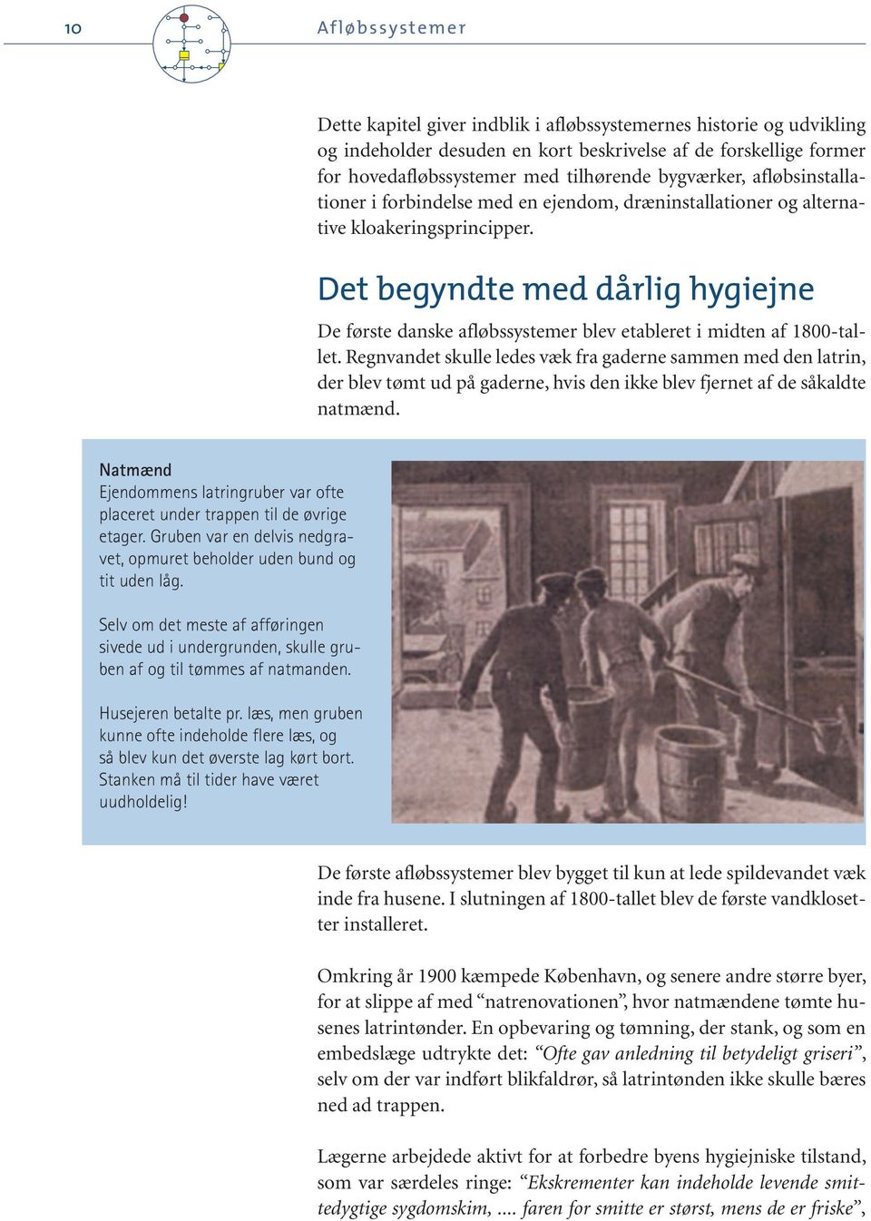 Det begyndte med dårlig hygiejne De første danske afløbssystemer blev etableret i midten af 1800-tallet.