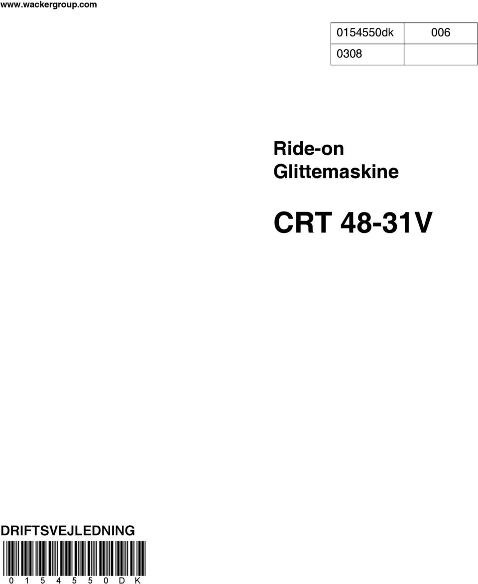 Ride-on Glittemaskine CRT