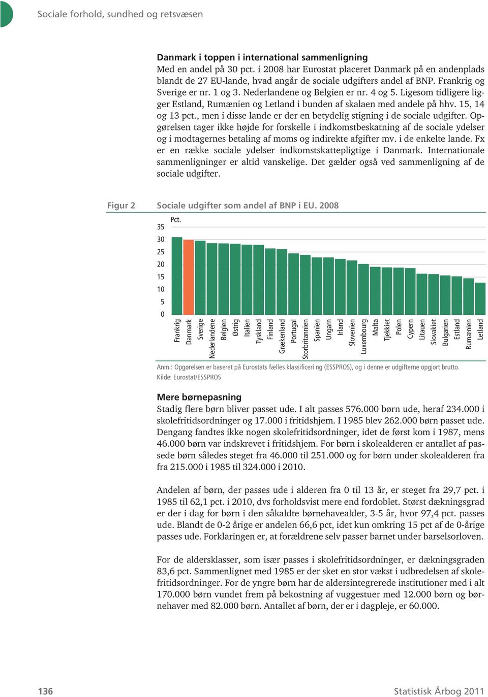 , men i disse lande er der en betydelig stigning i de sociale udgifter.