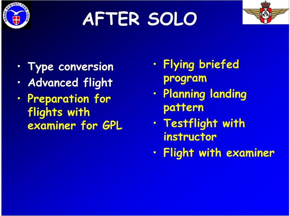 Flying briefed program Planning landing