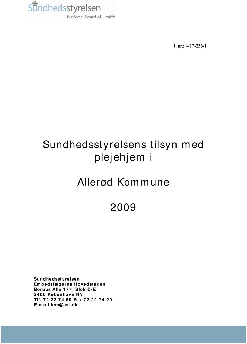Allerød Kommune 2009 Sundhedsstyrelsen Embedslægerne