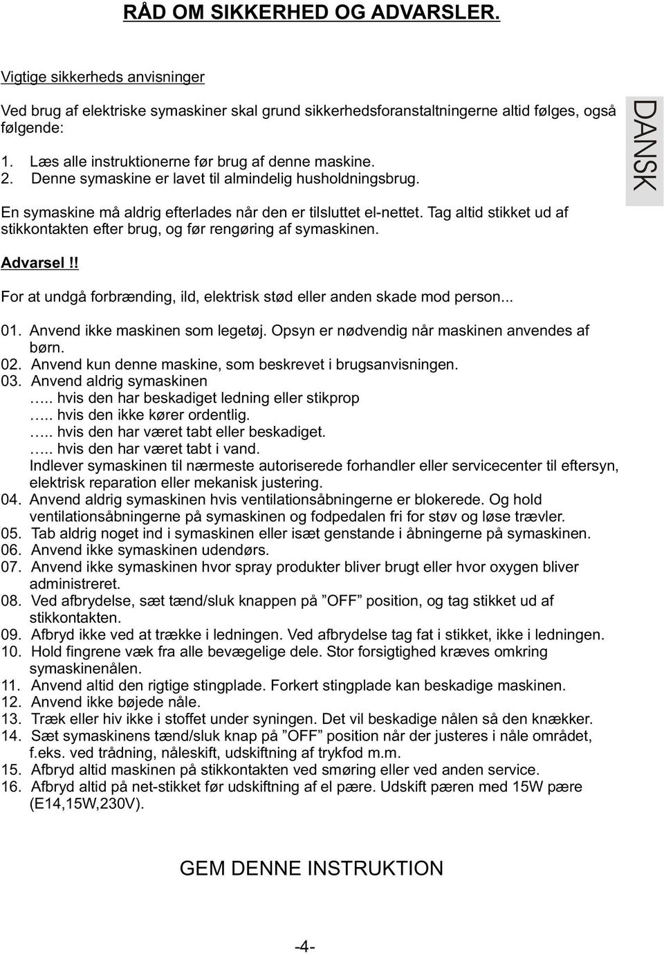 Brugsvejledning. Instruction manual. Eva Royal PDF Free Download