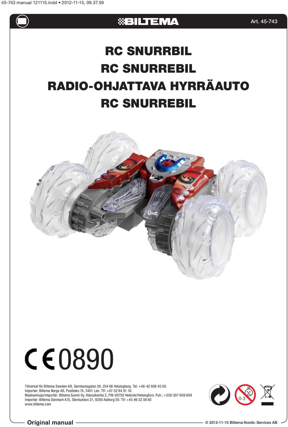 RC SNURRBIL RC SNURREBIL RADIO-OHJATTAVA HYRRÄAUTO RC SNURREBIL - PDF Free  Download