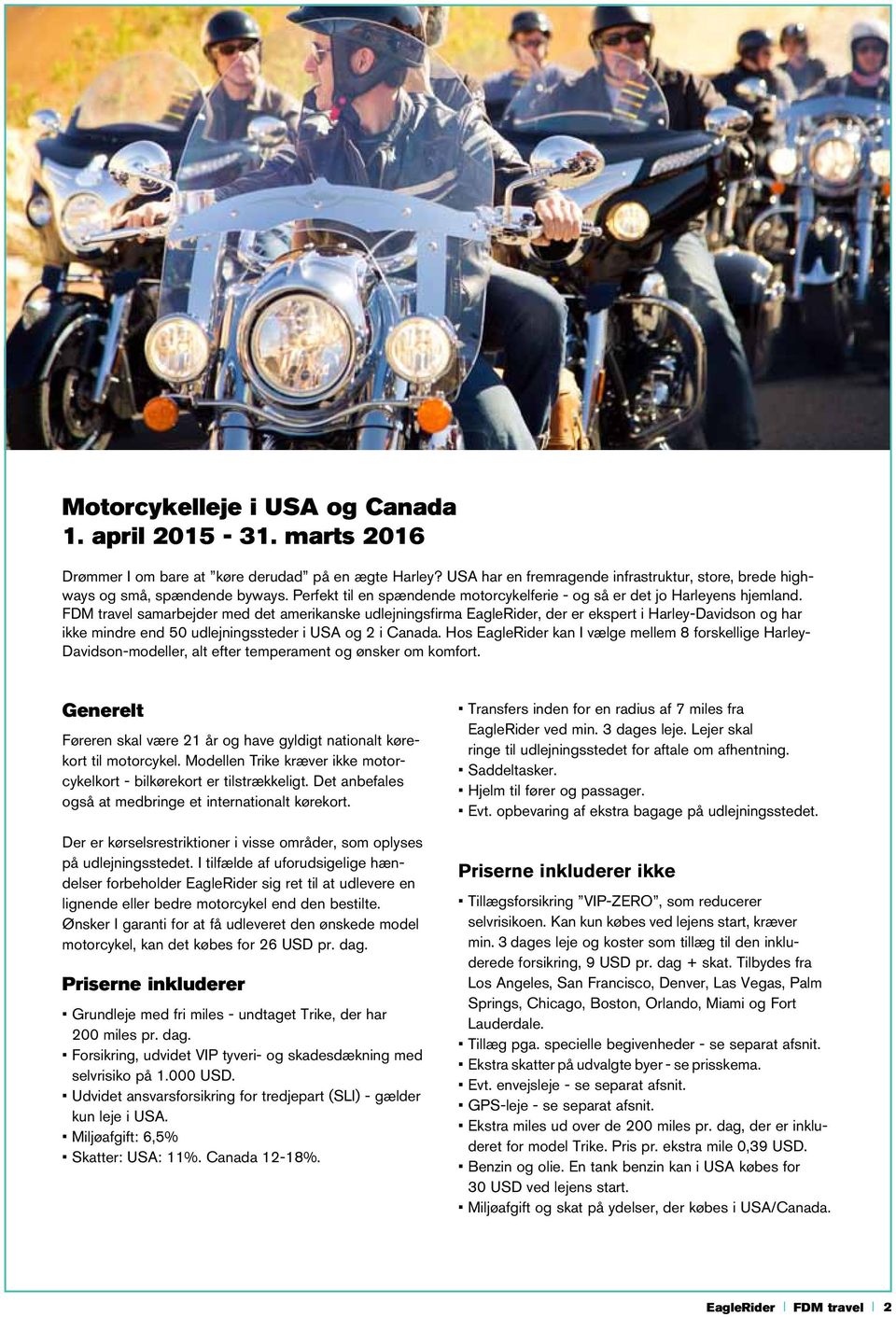 Oplev USA og Canada på motorcykel - PDF Gratis download