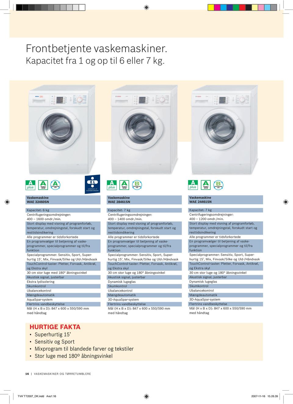 Vaskemaskiner og tørretumblere - PDF Gratis download