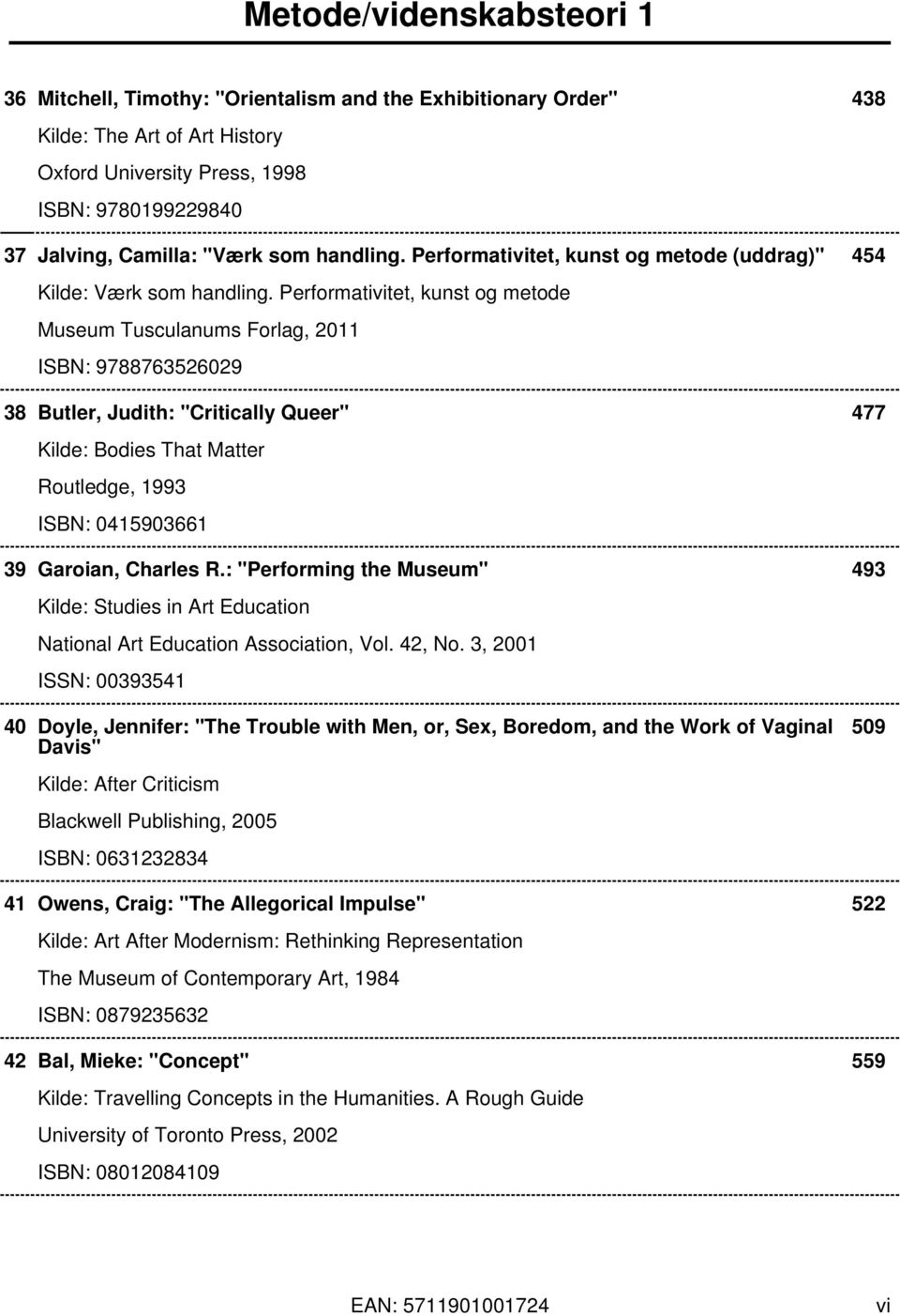 Charles R.: "Performing the Museum" 493 Kilde: Studies in Art Education National Art Education Association, Vol. 42, No.