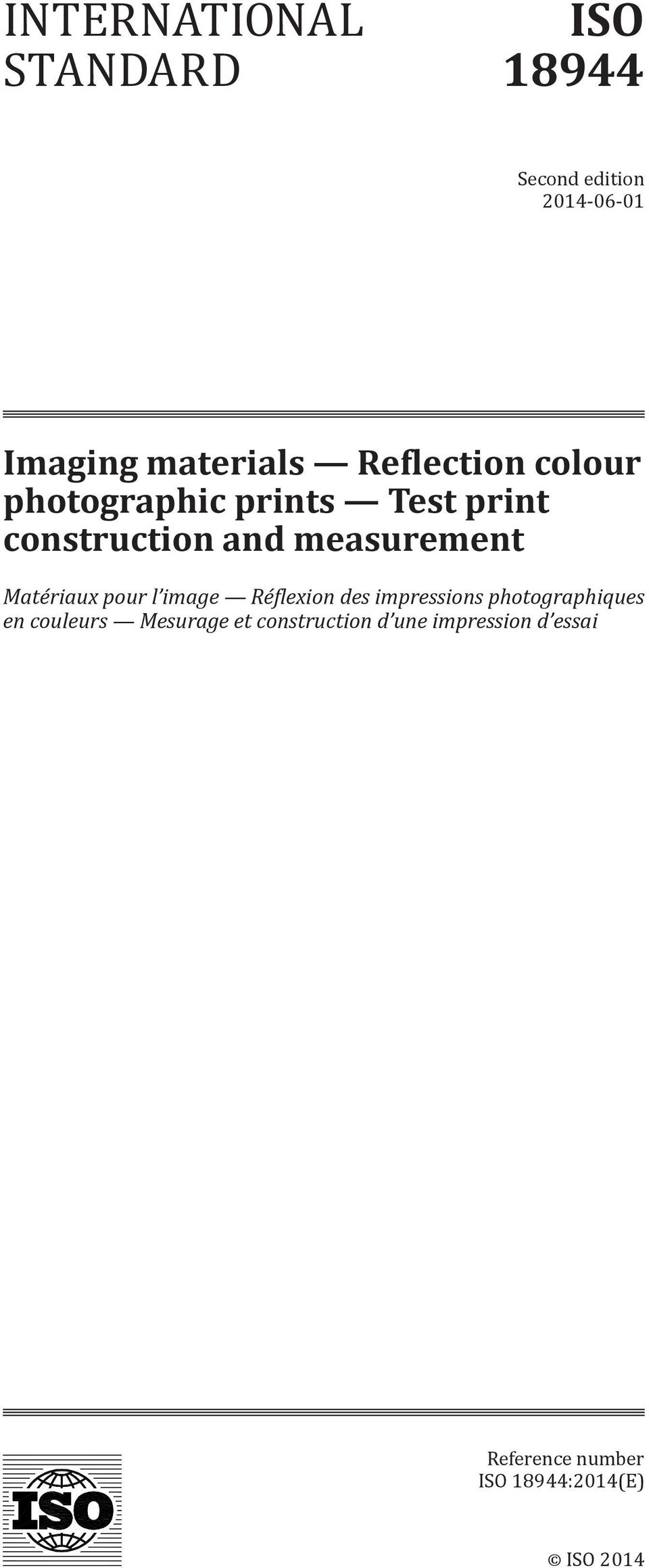 Matériaux pour l image Réflexion des impressions photographiques en couleurs
