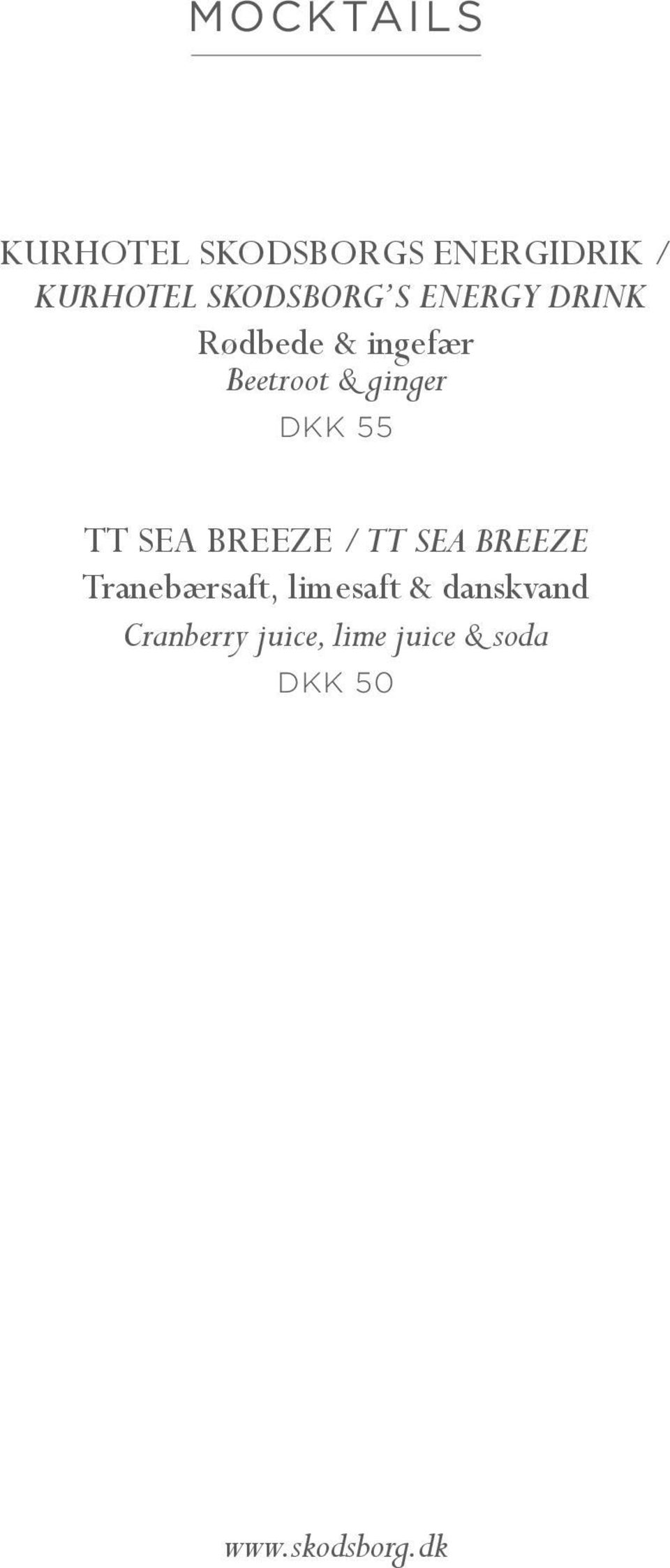 DKK 55 TT SEA BREEZE / TT SEA BREEZE Tranebærsaft, limesaft