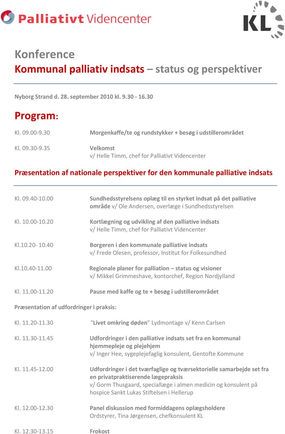 Konference Kommunal palliativ indsats status og perspektiver - PDF Gratis  download