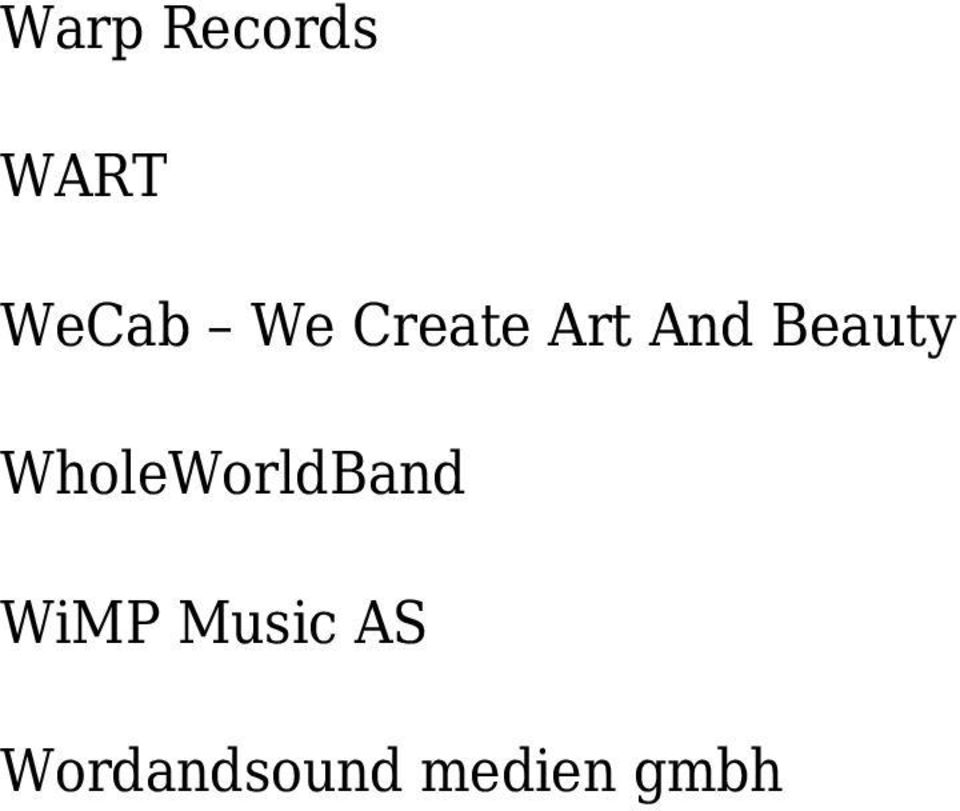 WholeWorldBand WiMP Music
