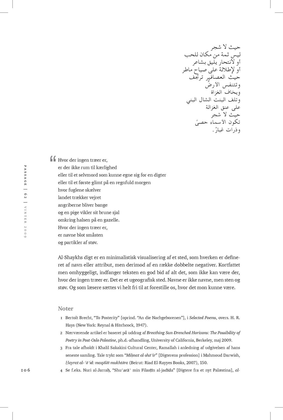Om træer og andre svært beskrivelige ting i palæstinensisk digtning - PDF  Free Download