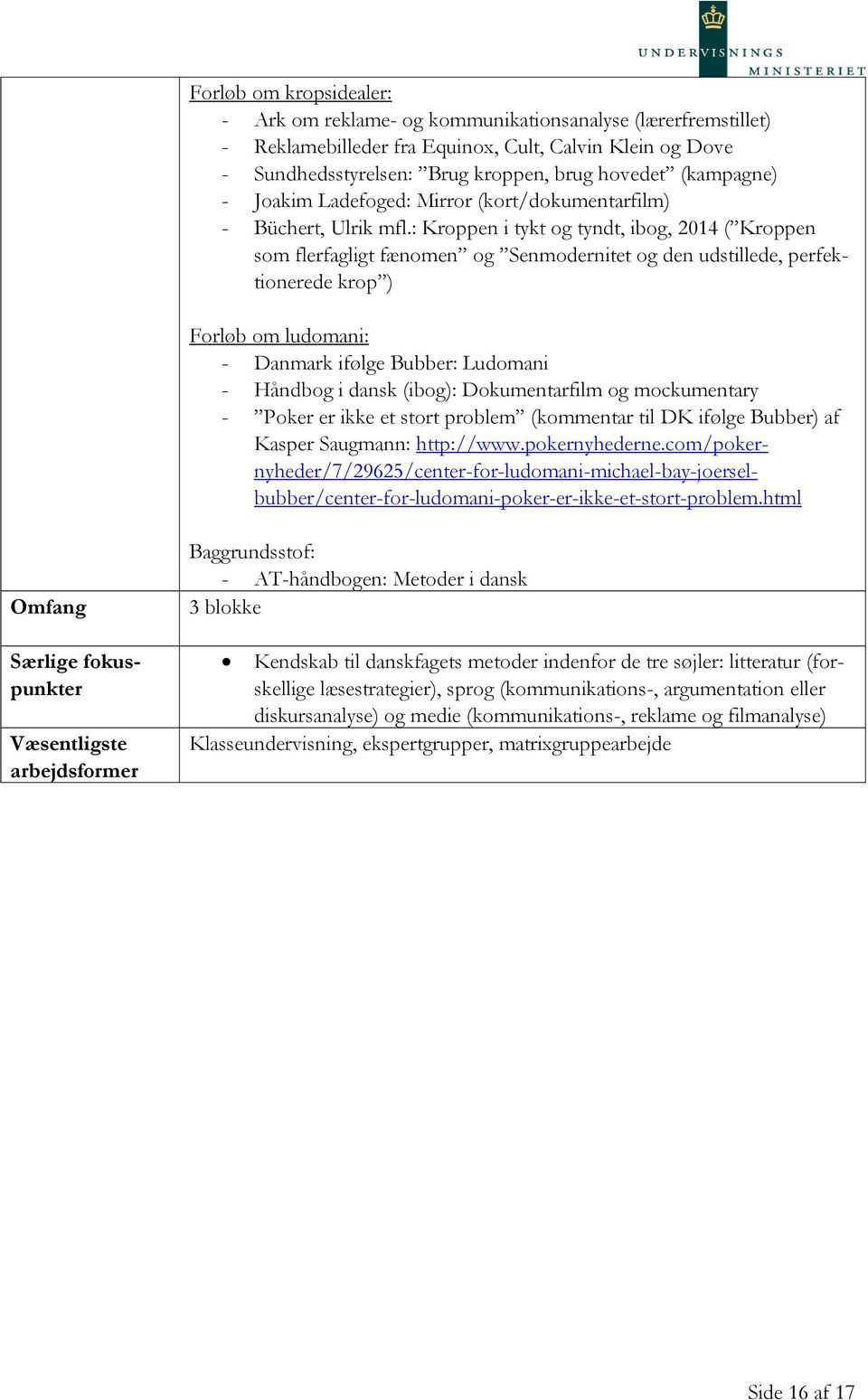 Undervisningsbeskrivelse - PDF Gratis download
