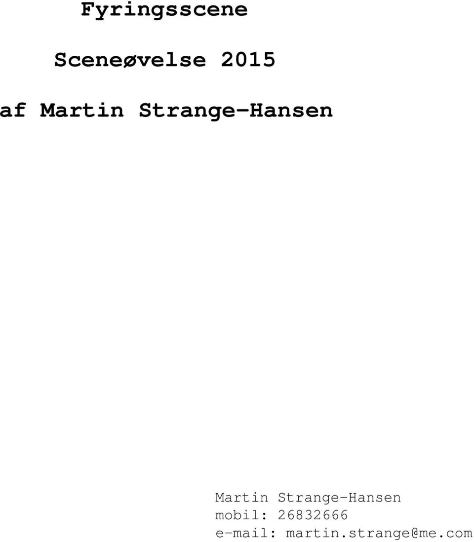 Martin Strange-Hansen mobil: