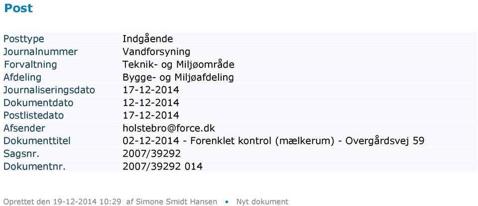 dk Dokumenttitel 02-12-2014 - Forenklet kontrol