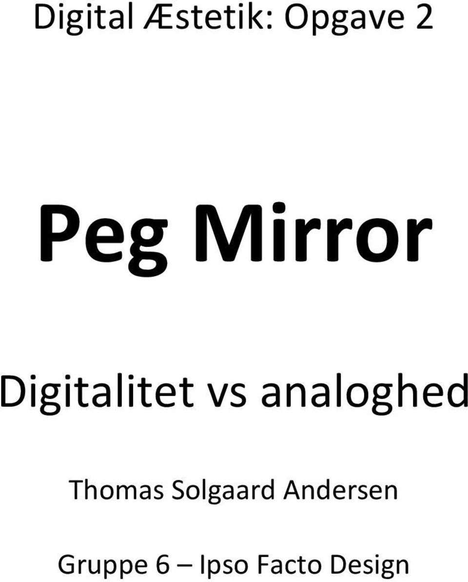 analoghed Thomas Solgaard