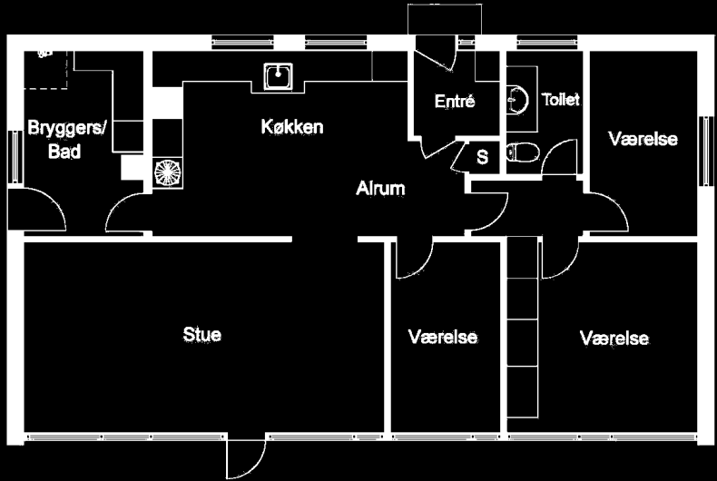 Enhedens areal i m² + Areal af samtlige beboelsesrum inkl.