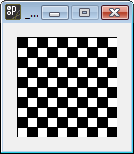 Control 2 Opgaver Opg A skriv et program, der tegner sådan: Opg B skriv et program der tegner et skakbrætmønster på 10*10 felter hver af 10 * 10 punkter.