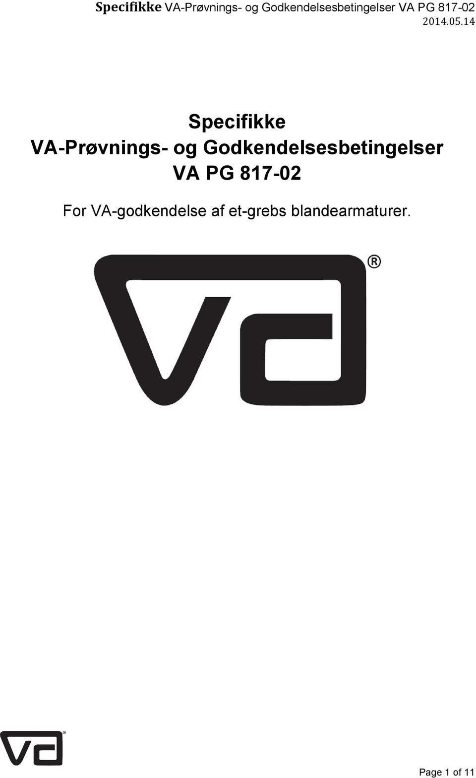 817-02 For VA-godkendelse af