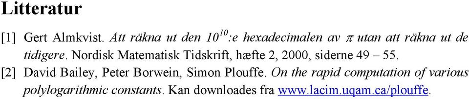 Nordisk Matematisk Tidskrift, hæfte, 000, siderne 49.