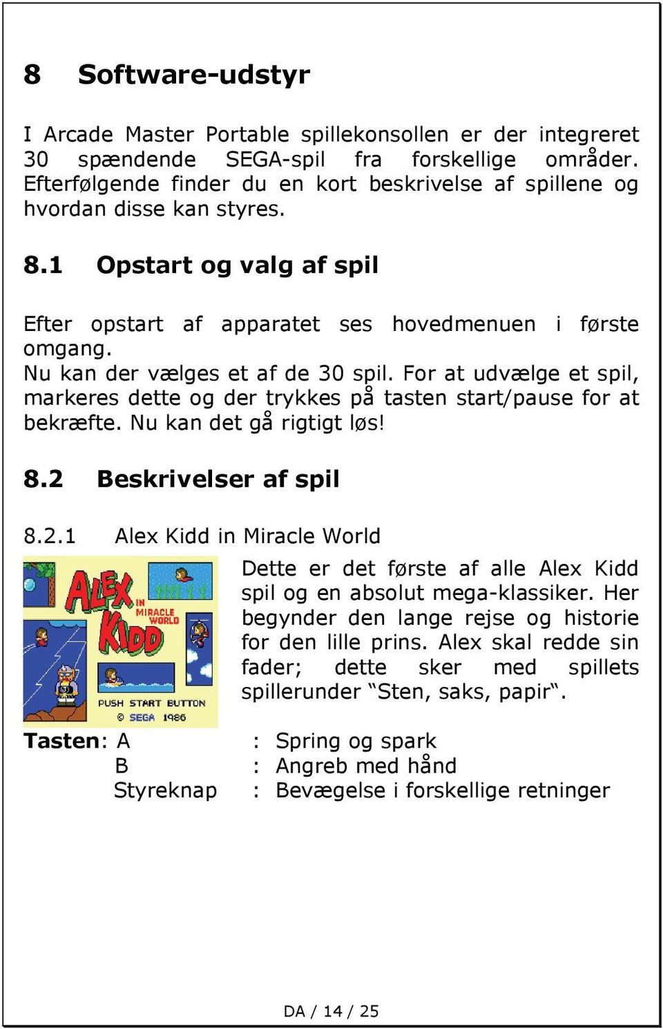 Arcade Master. Brugsanvisning. portable DA / 1 / 25 - PDF Free ...