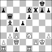Partier fra vinterturneringen Det andet angrebsparti var desværre ikke med mig i angriber-rollen. hvid: Bjørn Enemark 1628 sort: Peter Sumberg 1611 1. d4 e6 2. e4 d5 3. e5 c5 4. c3 Sc6 5. Sf3 Le7 6.