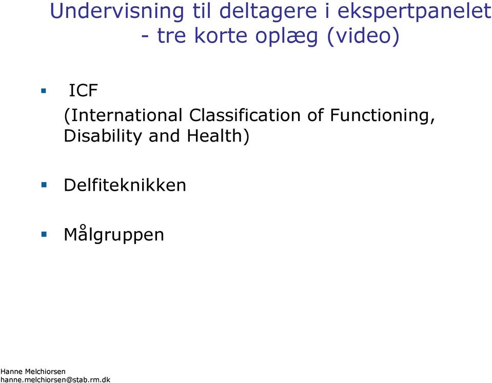 ICF (International Classification of