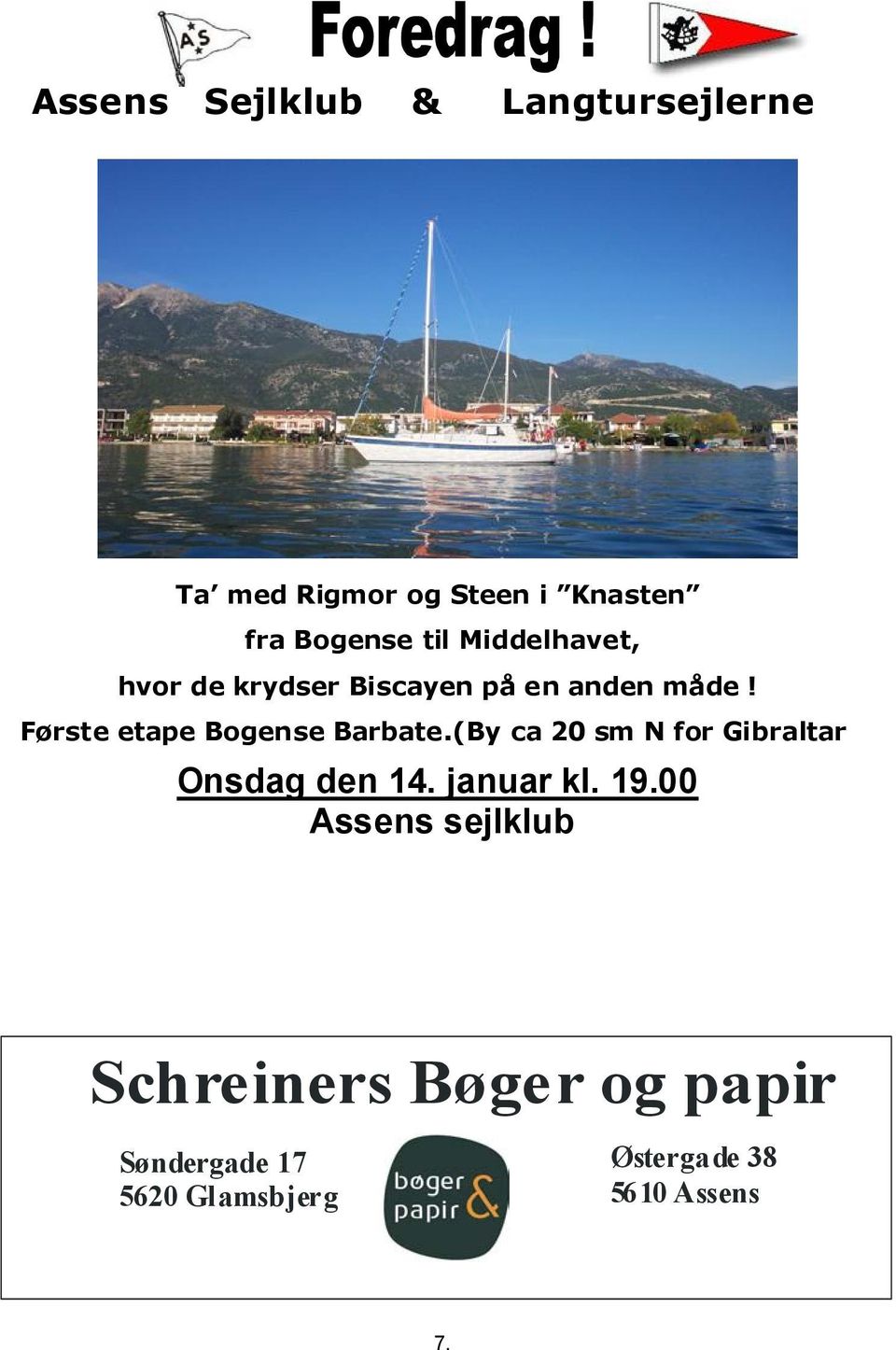 Første etape Bogense Barbate.(By ca 20 sm N for Gibraltar. Onsdag den 14.