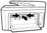 4. Om nødvendigt kan du også flytte holderen ud til venstre i printeren og fjerne eventuelle fastklemte eller iturevne papirstykker. 5. Luk patrondækslet. 6.